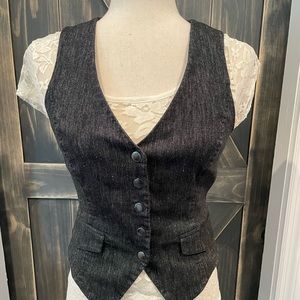 Bebe gray denim vest size small